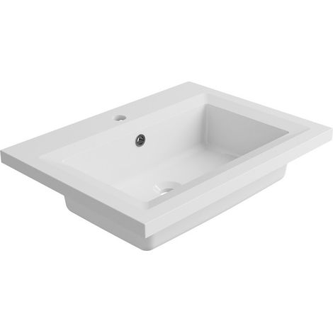 Vasque à encastrer - L 61 x l 46 x P 15 cm - Blanc - Livraison gratuite (1/2)