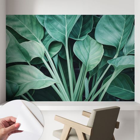 Papier peint adhésif décoratif avec colle pour salon chambre et bureau Installation rapide Nature verdoyante 104x70 cm (1/5)