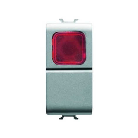 B-P 1M 1P NO 16A VOYANT ROUGE TITANE GEWISS GW14143