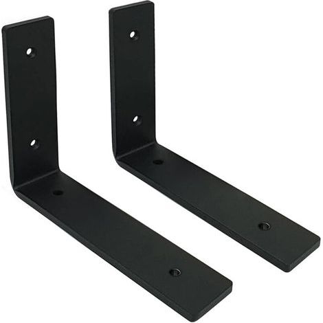 Lot de 2 Equerre Etagere Murale, Supports Pour étagères Lourdes Industrielles, Equerre Charge Lourde, Supports en L, 5 mm d'épaisseur avec Vis (15 cm) (1/5)