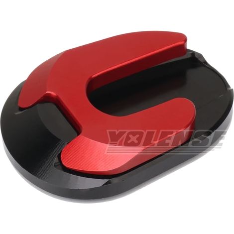 (SANS LOGO Rouge) Compatible avec YAMAHA NMAX155 NMAX125 NMAX N-MAX 155 125 160 2020 - 2023 Béquille latérale CNC, extension et support. Maxpower (1/4)