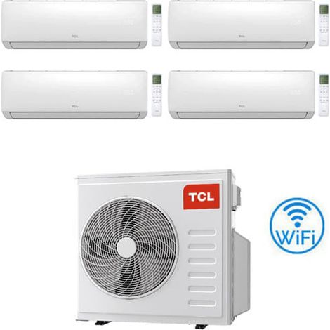 TCL Elite F Series Wifi R32 Quadri Split Inverter-Klimaanlage 9000 + 9000 + 9000 + 18000 BTU mit E.U. MT3240 Klasse A++/A+