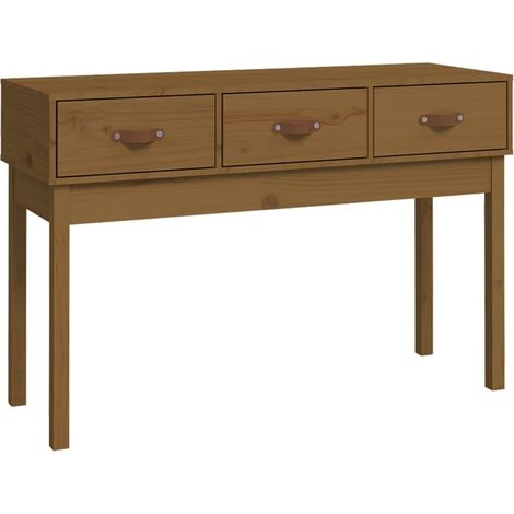 Tavolo Consolle Ambra 114x40x75 cm in Legno Massello di Pino vidaXL (1/5)