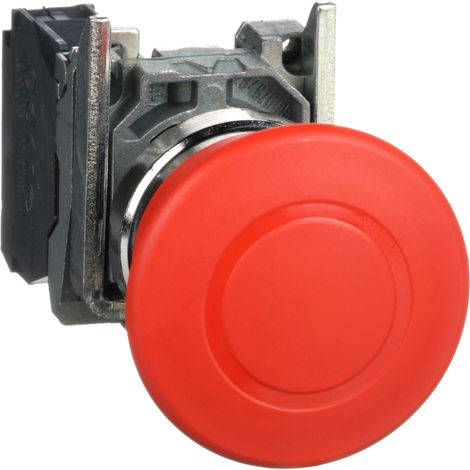 Pulsante arresto emergenza Ø22 testa fungo Ø40 rosso premere tirare 1NC - XB4BT842 (1/4)