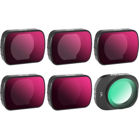 Mini 4 Pro ND Filter Set, Multi-Layer ND Filters, CPL Filter Set for DJI Mini 4 Pro Drone Accessories, 6 pieces (CPL, ND16, ND32, ND64, ND128, ND256) (1/5)