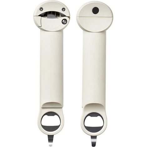 1 Stück Multifunktionaler, einziehbarer Flaschenöffner aus Edelstahl – Dosenöffner – Verstellbarer Schraubenzieher für Kappen (Weiß) (1/4)