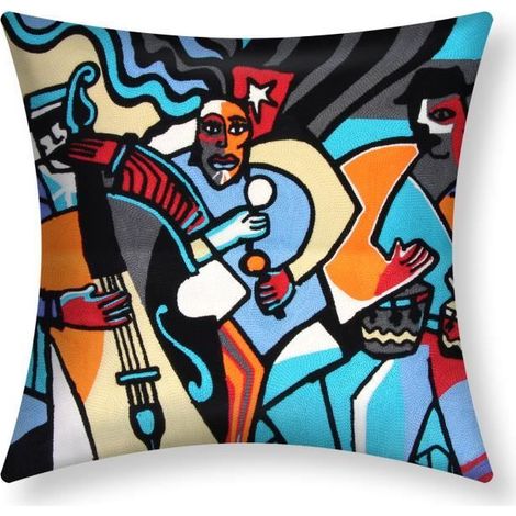 Lot de 2 Housses de Coussin 45x45 cm Brodées Art Marilis (1/5)