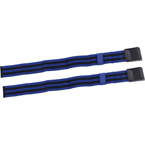 2 Pans Bande Occlusion Musculation Bande Restriction Flux Sanguin Renforcement Musculaire Bleu Bras 64cm (1/5)