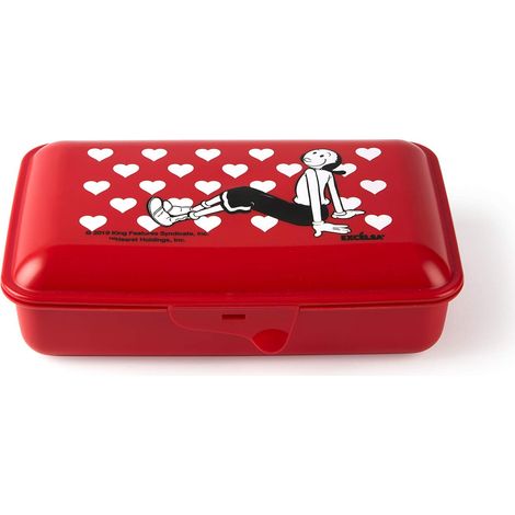 Boîte à repas avec couverts Rouge, 23 x 13 cm (1/3)