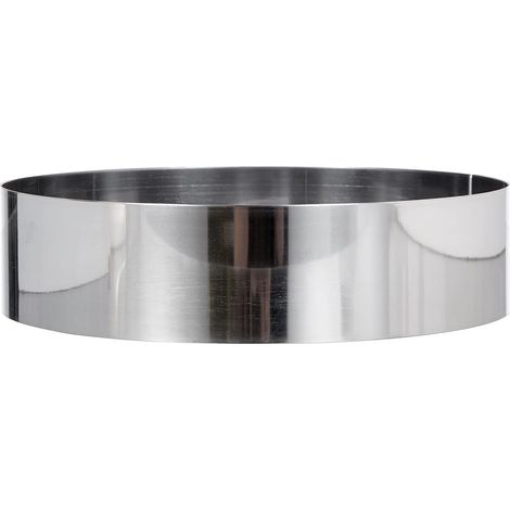 1 Cercle à Pâtisserie, Inox, Diamètre 24 cm, Hauteur 6 cm, Pour Entremets et Vacherin, Usage Professionnel