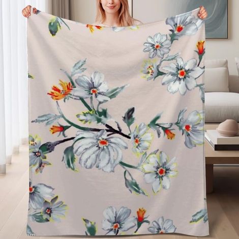Couverture de lit en polaire, douce et chaude en microfibre pour le printemps, décoration de chambre, excellent cadeau pour femmes et hommes, 6080 pouces (1/4)