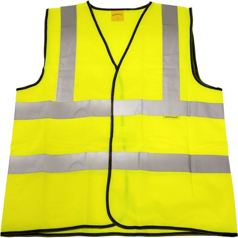 Sealey 9804L Worksafe Hi-Vis Yellow Waistcoat - Large