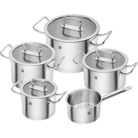 Juego de cacerolas Zwilling, 5 piezas redondas de acero inoxidable 18/10 Pro 65120-005-0 (1/5)