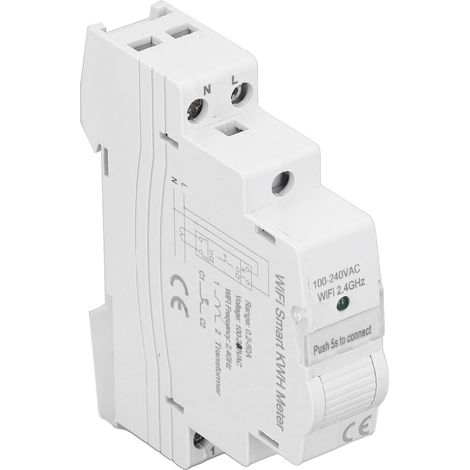 Intelligenter WLAN-Energiezähler mit Echtzeit-Strom- und Spannungsüberwachung, 1-fach, Einzelsteuerung, Wechselstrom 100–240 V (1/5)