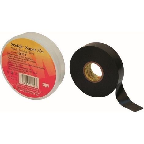 Cinta Aisl. 1,9Cmx20Mt Scotch® Super 33+ Vinilo Negra 3M™