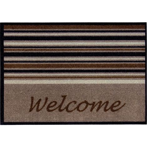 Fußmatte Medea Welcome taupe, 39 x 58 cm Türvorleger