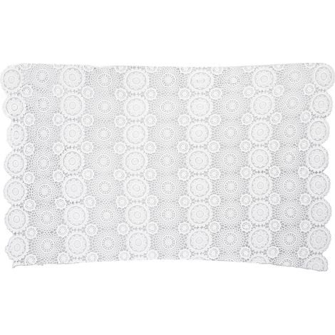 Couverture dentelle pour nouveau-né avec bandeau pour séance photo bébé - Blanc (1/5)