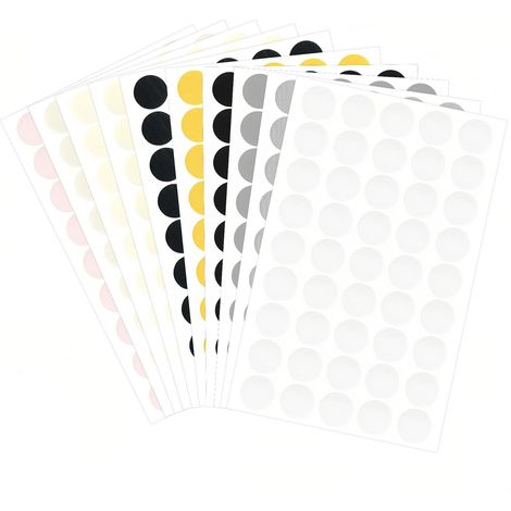 Cache vis Adhesif 10 Couleurs, PVC Cache Trou Meuble, 21 mm (1/5)