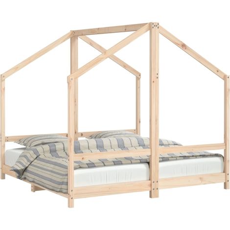 Lit Simple,Lit enfant,Cadre de lit pour enfant 2x(80x160) cm bois de pin massif CFW8490406 (1/5)