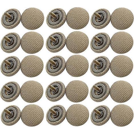 30 vis de fixation pour tissu de plafond de voiture, boucles de fixation pour toit de voiture, rivets à pression, garniture de toit à carreaux beige (1/5)