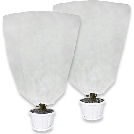Housses de protection contre le gel hivernal - Toiles anti-gel pour plantes d'extérieur - Couvertures pour temps froid avec cordons de serrage (1/5)
