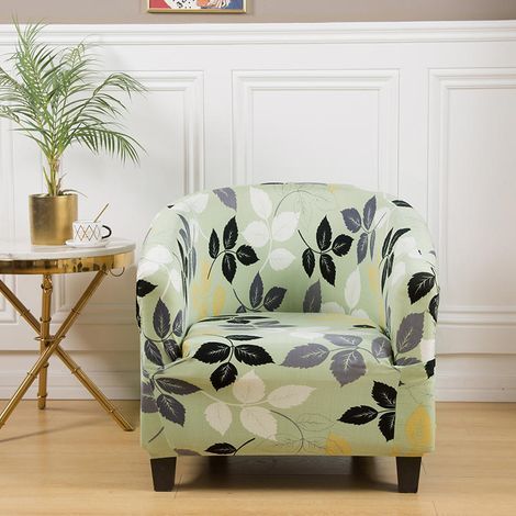 Housse De Fauteuil Extensible Housse De Chaise Imprimé Amovible Lavable Housse De Canapé Modern Revêtement De Fauteuil Pour Comptoir De Bar Salon Salle À Manger Réception Bureau (12) (1/5)