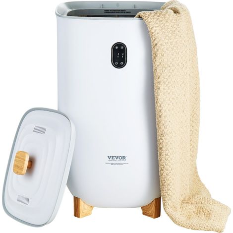 Chauffe-serviettes salle de bain 35 L pour 6 grandes serviettes, sèche-serviettes avec arrêt automatique, vêtements et peignoirs (1/5)