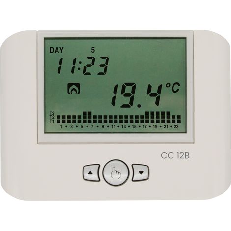 Cronotermostato Digitale da Parete con Programmazione Settimanale e Alimentazione Batteria 4Green CC 12B (1/4)