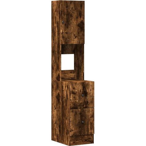 Maison Exclusive - Mobile da Cucina Rovere Fumo 35x50x180 cm Legno Multistrato