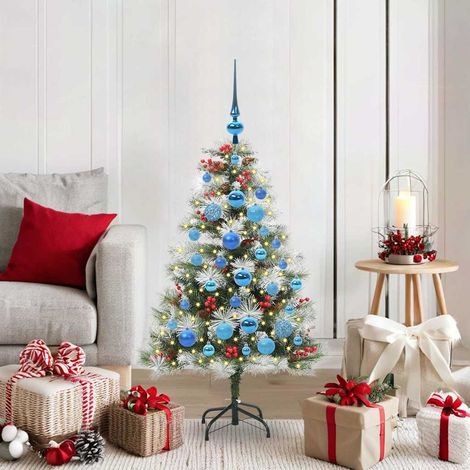 vidaXL Künstlicher Weihnachtsbaum Grün und Weiß 120 cm (1/5)