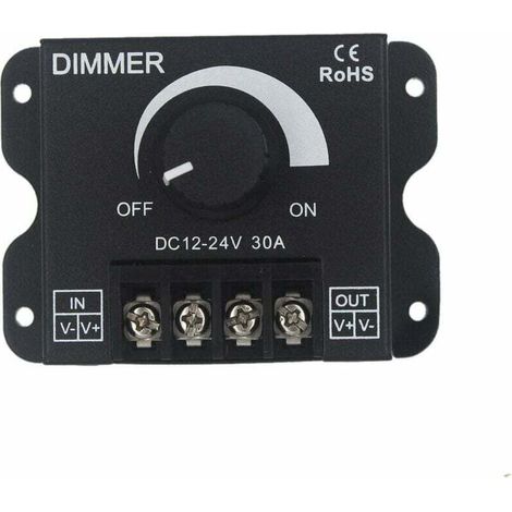 LED-Dimmer-Controller 12V/24V 30A PWM 360W für LED-Streifen oder LED-Leuchten