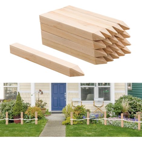 VEVOR Estacas de Madera de Abeto 20 Piezas 30,5 x 2,5 x 2,5 cm, Estacas de Jardín con Punta Afilada, Postes de Señalización para Cercas de Sedimentos, Límites de Patio, Sitios de Construcción (1/5)