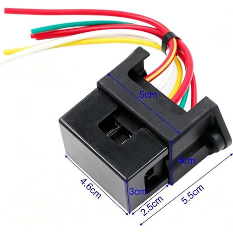 Gebildet 32V 40A 4 Voies Standard Boîte à Fusibles avec Fil, 6,3 mm Porte-Fusible à Lame, 2 Entrées 4 Sorties, Bloquer avec Fusée à Disque Libre de 10 pièces, pour Auto Voiture Bateau Marine Trike