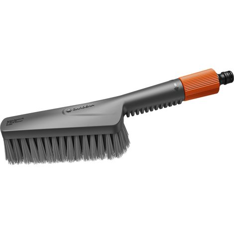GARDENA Idrospazzola manicata S soft Cleansystem, con raccordo per tubo da giardino, setole morbide per superfici delicate, flusso d'acqua regolabile (18840-20) (1/4)