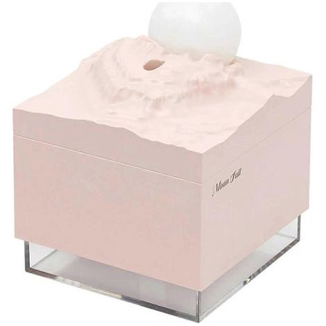 Diffuseur arômes, brume fraîche, veilleuse LED lune, rose (1/5)