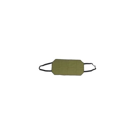 Grand sac à bûches en toile verte pour cheminée intérieure, résistant à l'usure et portable. (1/5)