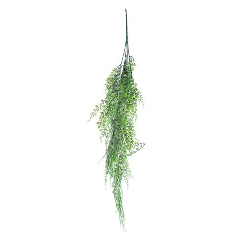 Feuilles De Rose Artificielles - Vignes En Plastique Vert Foncé - Décoration Murale Mariage Fête - Longueur 80cm (1/5)