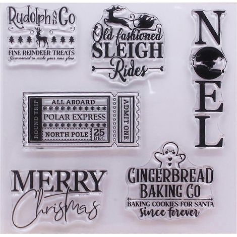 Frohe Weihnachten Silikonstempel für handgefertigte Weihnachtseinladungskarten
