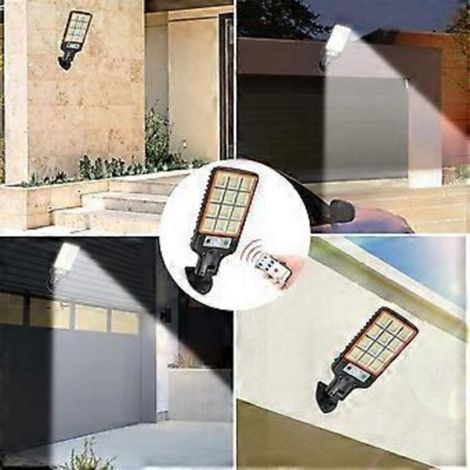 Lampes extérieures solaires D-Solar - Détecteur de mouvement, 3 modes d'éclairage - Télécommande incluse - Protection murale (1/5)