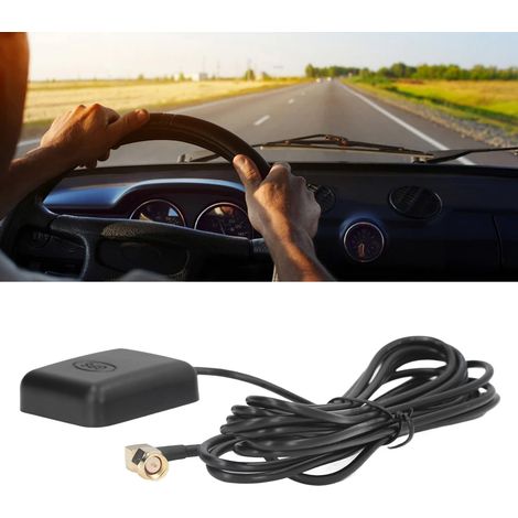 Antenne GPS Active 25dBi Étanche avec Connecteur SMA Coudé pour Navigation Véhicule et Annonceur d'Arrêt de Bus