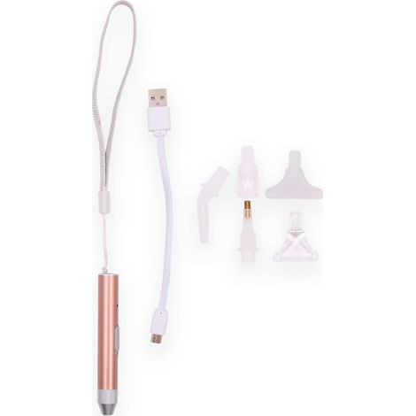 Diamant Peinture Stylo Pointe Perceuse Stylo avec Lumière 5D DIY Rechargeable Diamant Peinture Outil pour DIY Peinture Artisanat Or Rose (1/5)