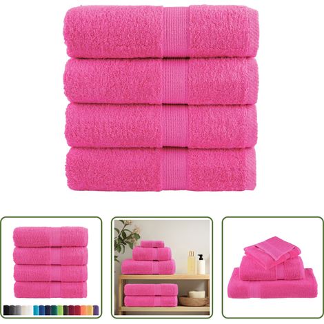 Badetuch - Premium-Gästetücher SOLUND 4 Stk. Rosa 30x50 cm 600 g/m² (1/5)