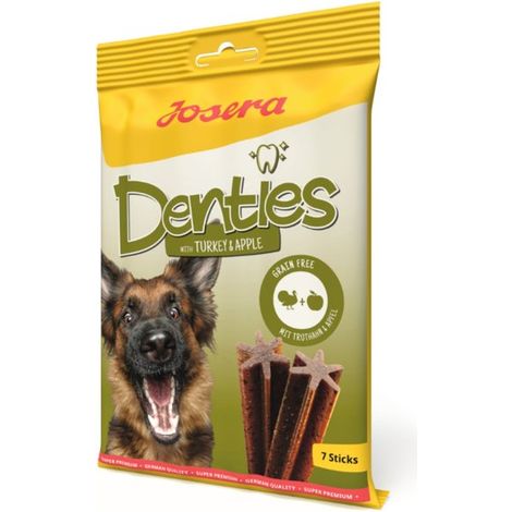 Josera Denties con Pavo y Manzana - Cuidado Dental de Perros con Pavo y Manzana - 7 Sticks (180 g)
