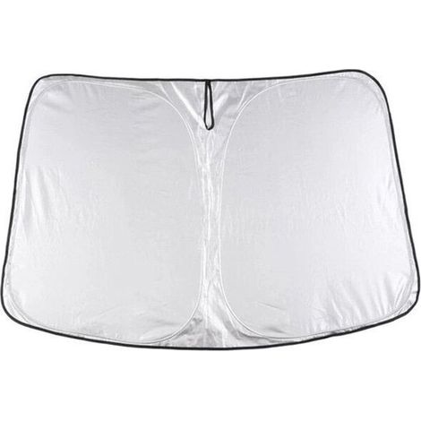 Visera para ventanilla de coche - Accesorio plegable de protección UV - Plateada (1/5)