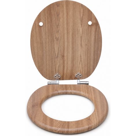 WC-Sitz aus MDF mit Absenkautomatik für Toiletten 45 cm (1/5)