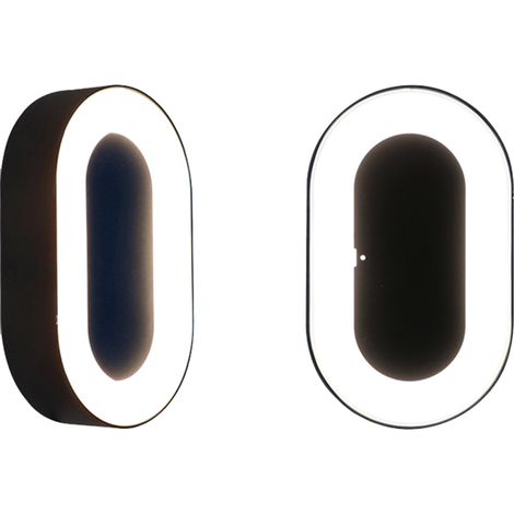 Applique Murale Ovale LED Extérieure IP54, 12w 1200lm 4000k Aluminum antirouille - Digilamp (1/4)