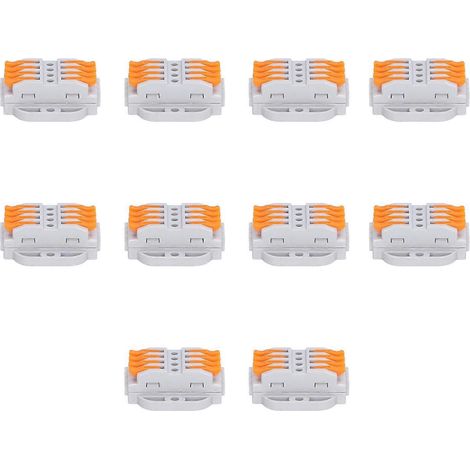 10 Stück Hebelmutter-Drahtverbinder, Schnell-Kompakt-Verbindungskabel, Steckklemmenblock 223-4P