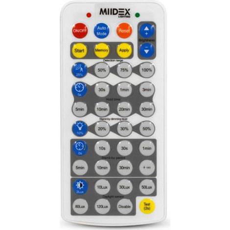 Télécommande pour détecteur HIGH BAY VOLT & LUNAR Miidex Lighting® (1/2)
