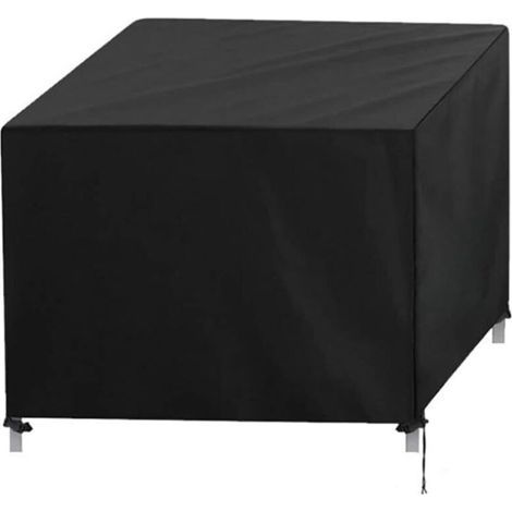 Housse de salon de jardin,Housse de protection rectangulaire 420D Housse de bache,imperméable,résistante aux intempéries,pour chaises de table de jardin et ensembles de meubles noir 130 x 75 x 71 cm (1/5)