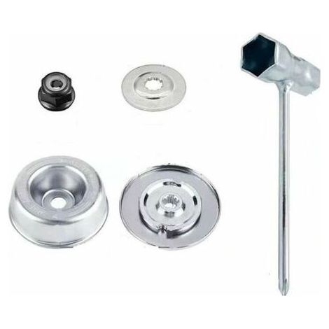 Kit de 4 pièces et accessoires pour débroussailleuses STIHL FS55, FS56, FS120, FS130, FS130R, FS200, FS200R et FS250 : lame métallique de haute qualité. (1/5)
